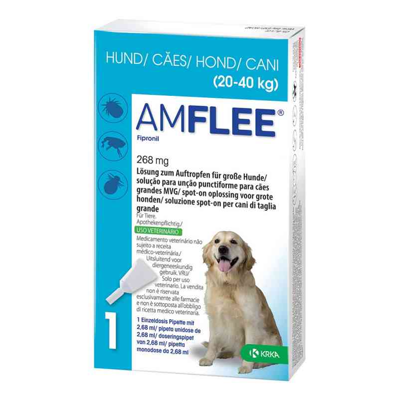 Amflee 268 mg roztwór do nakrapiania dla dużych psów 3 szt. od TAD Pharma GmbH PZN 11099846