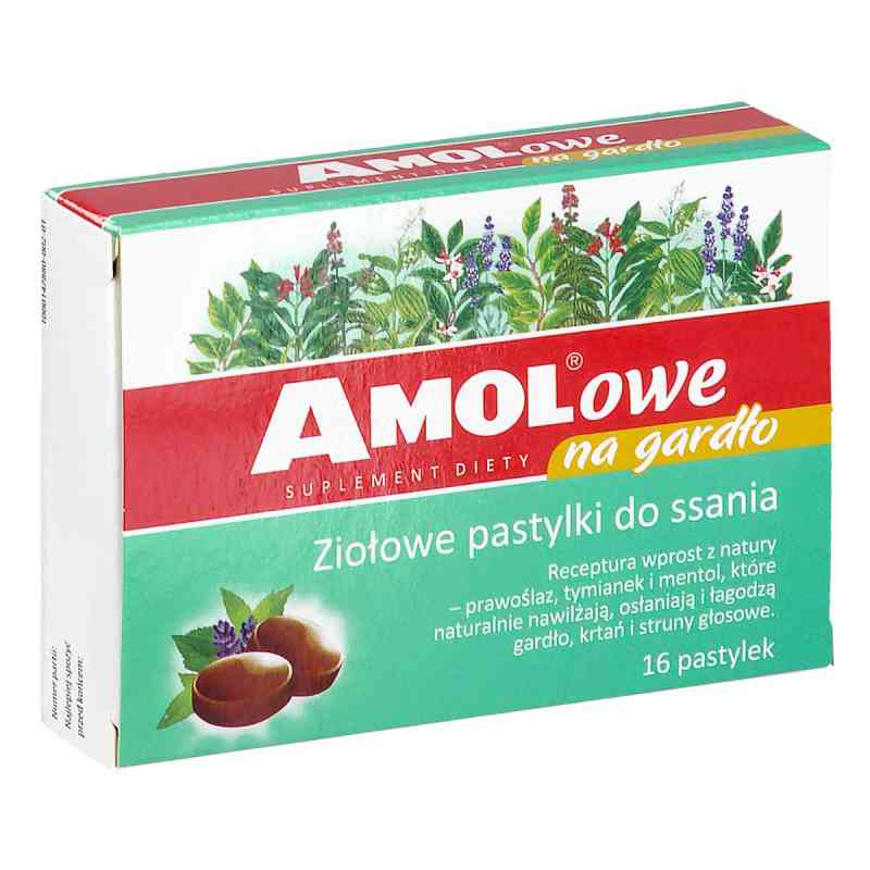Amolowe Na Gardło Pastylki do ssania ziołowe 16  od MASTER PHARM S.A. PZN 08306361