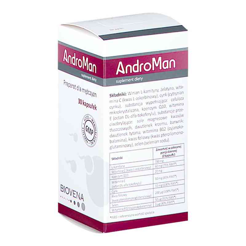 Androman kapsułki 30  od BIOVENA HEALTH SP. Z O.O. PZN 08303079