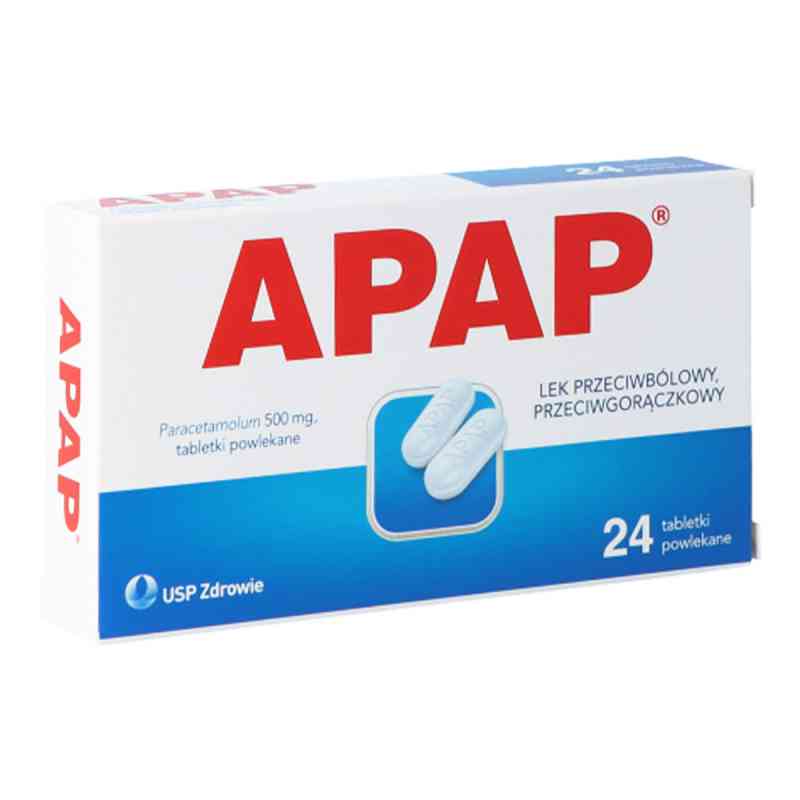 Apap 500 mg tabletki 24  od US PHARMACIA SP. Z O.O. PZN 08300599