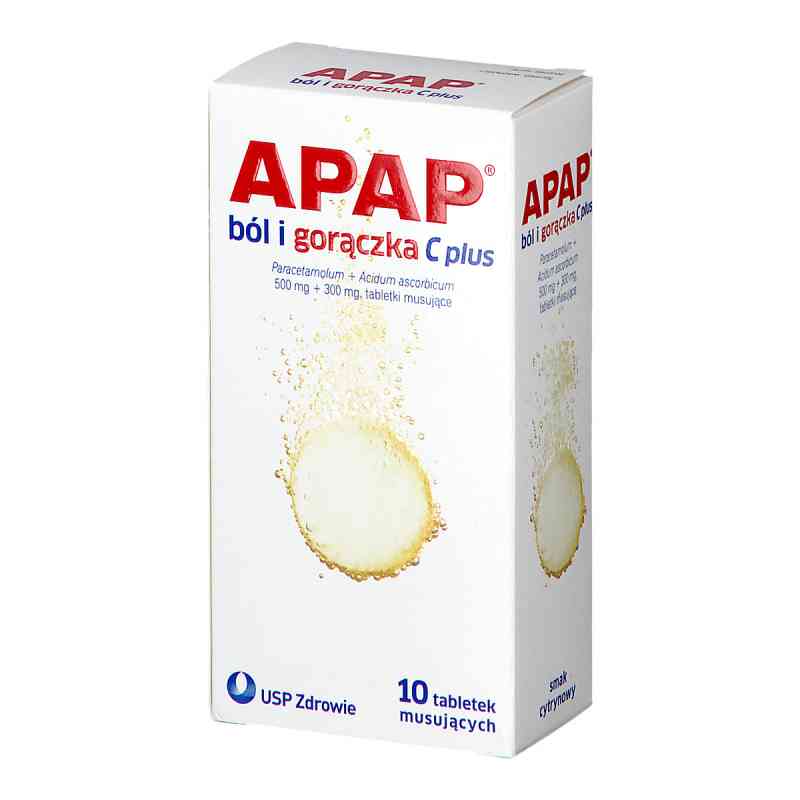 Apap C Plus ból i gorączka tabletki musujące 10  od US PHARMACIA SP. Z O.O. PZN 08300895