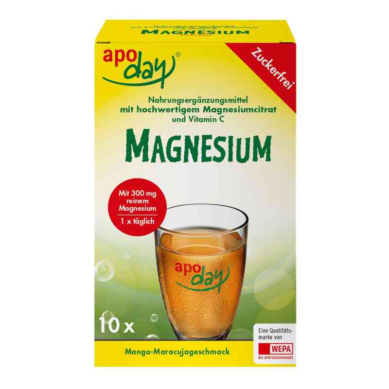 Apoday Magnez o smaku owoców mango, bez cukru, saszetki  10X4.5 g od WEPA Apothekenbedarf GmbH & Co K PZN 11694388