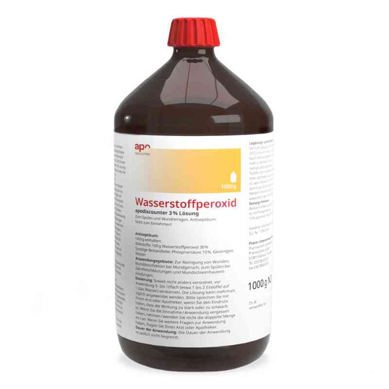 Apodiscounter nadtlenek wodoru roztwór 3%  1000 g od apo.com Group GmbH PZN 18650135