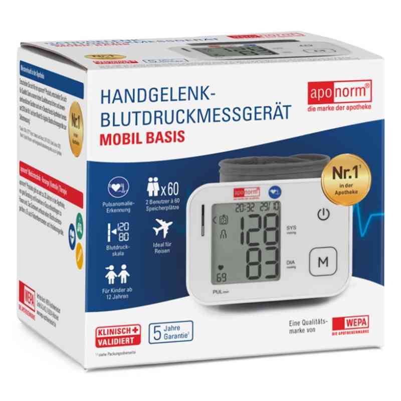 Aponorm Mobil Basis ciśnieniomierz naręczny 4G 1 szt. od WEPA Apothekenbedarf GmbH & Co KG PZN 11725048