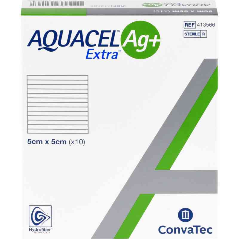 Aquacel Ag+ Extra 5x5 cm Kompressen 10 szt. od B2B Medical GmbH PZN 11374519