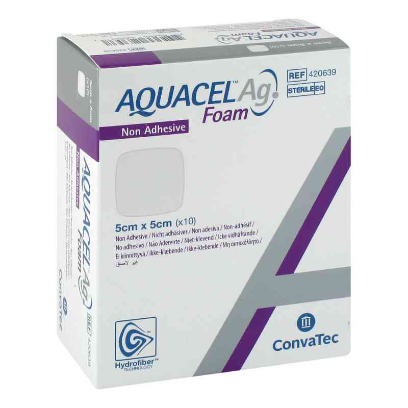Aquacel Ag Foam nicht adhäsiv 5x5cm Verband 10 szt. od ConvaTec (Germany) GmbH PZN 09060191