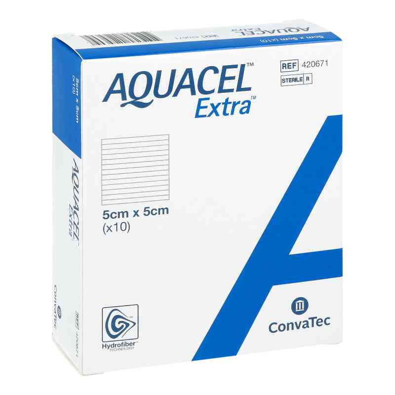 Aquacel Extra 5x5cm Kompressen 10 szt. od ConvaTec (Germany) GmbH PZN 09078831