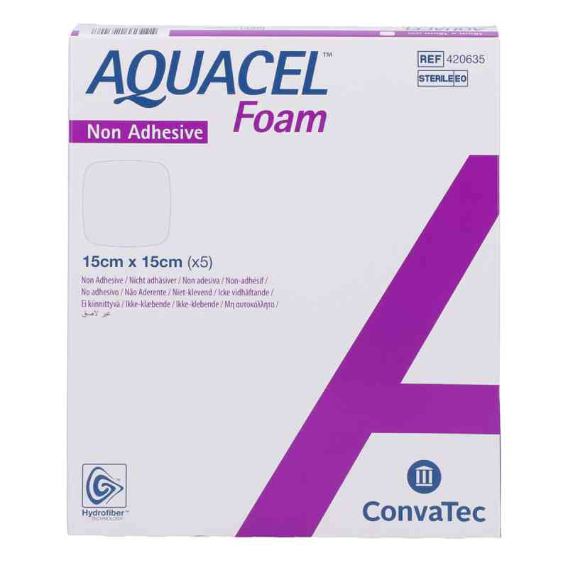 Aquacel Foam nicht-adhäsiv 15x15 cm Verband 5 szt. od ConvaTec (Germany) GmbH PZN 08999807