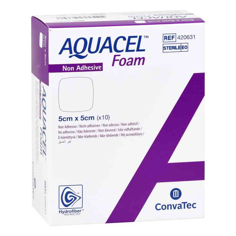 Aquacel Foam nicht-adhäsiv 5x5 cm Verband 10 szt. od ConvaTec (Germany) GmbH PZN 08999782