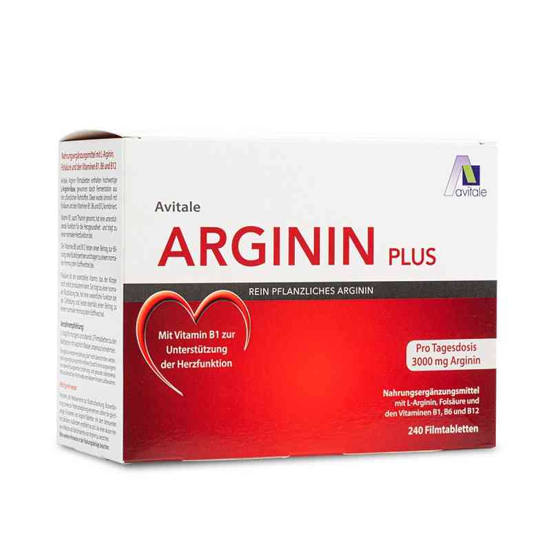 Arginin plus witamina B1+B6+B12+ kwas foliowy tabletki powlekane 240 szt. od Avitale GmbH PZN 12576627