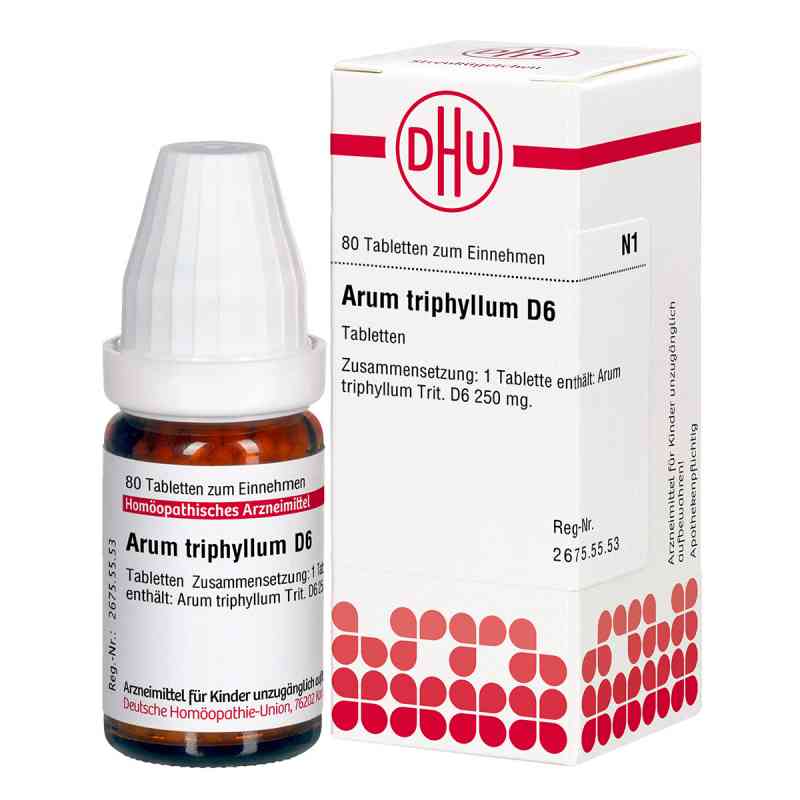 Arum Triphyllum D 6 Tabl. 80 szt. od DHU-Arzneimittel GmbH & Co. KG PZN 02625891