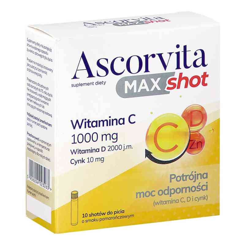 Ascorvita Max Shot 10  od NATUR PRODUKT PHARMA SP. Z O.O. PZN 08305587