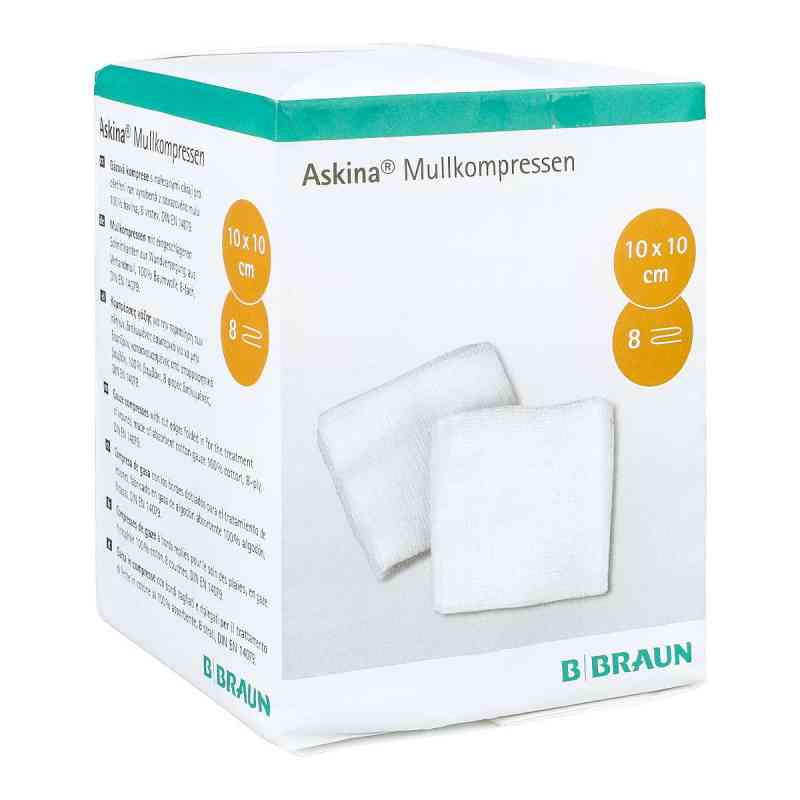 Askina 10x10 cm kompres z gazy niejałowy 100 szt. od B. Braun Melsungen AG PZN 06874533