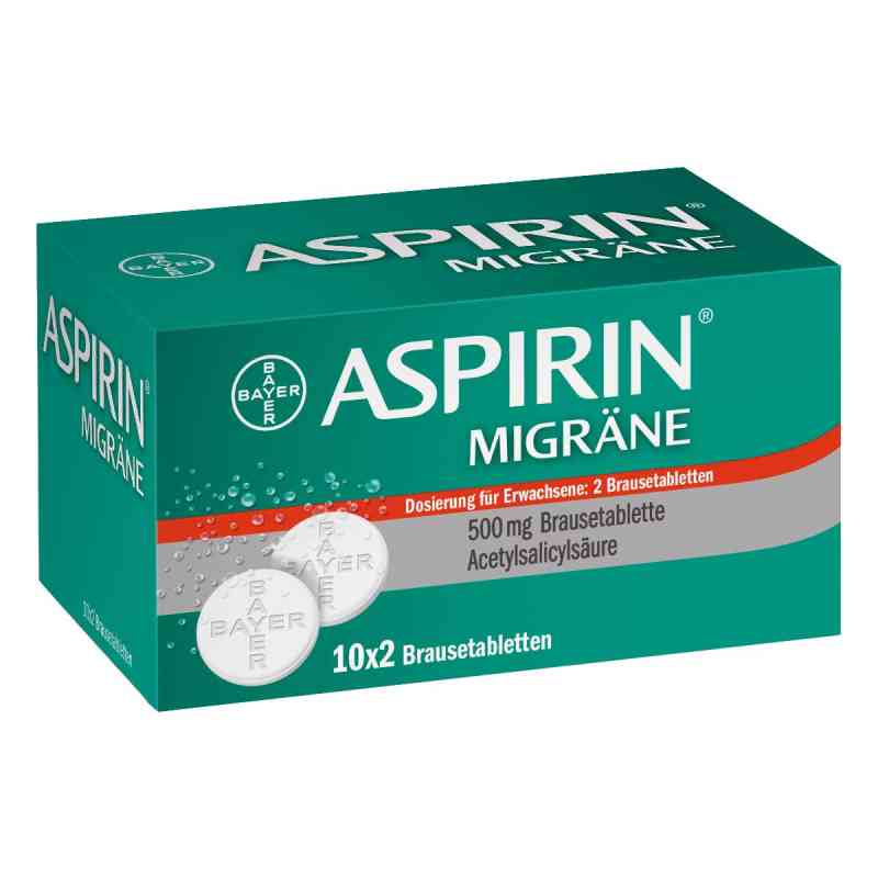 Aspirin Migrena 500 mg tabletki musujące 2X10 szt. od Bayer Vital GmbH PZN 18879145