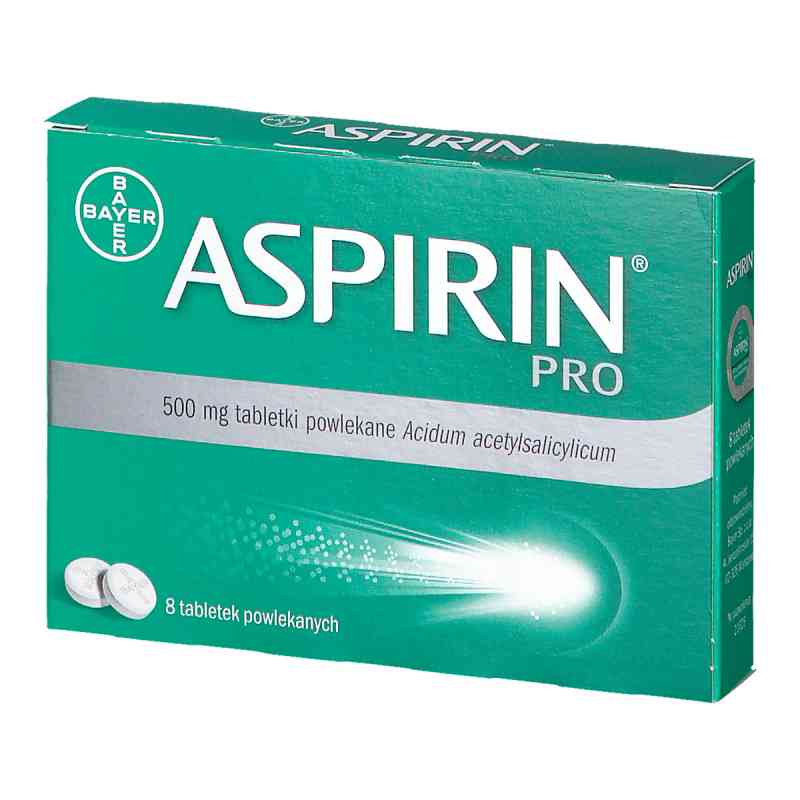 Aspirin Pro 500 mg tabletki powlekane 8  od BAYER BITTERFELD GMBH PZN 08300758
