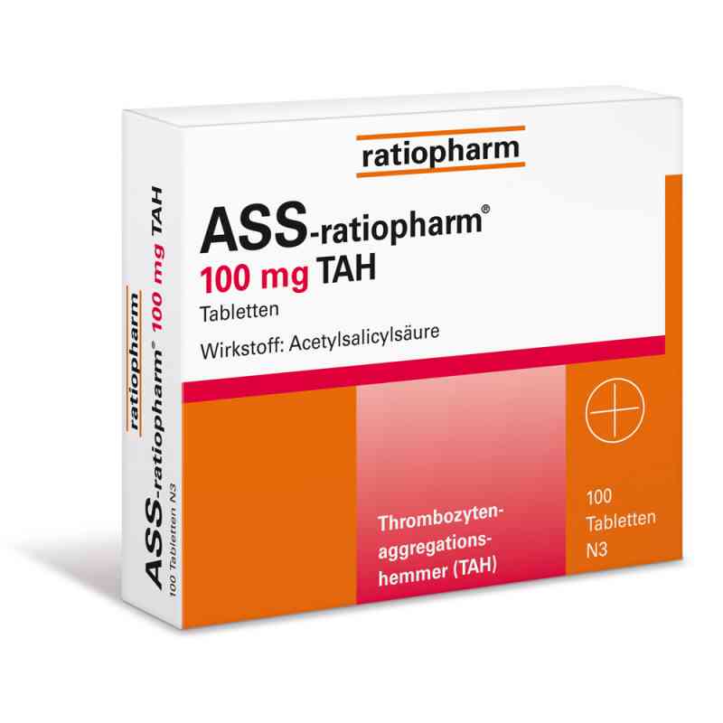 ASS Ratiopharm 100 mg TAH tabletki na serce 100 szt. od ratiopharm GmbH PZN 01343682