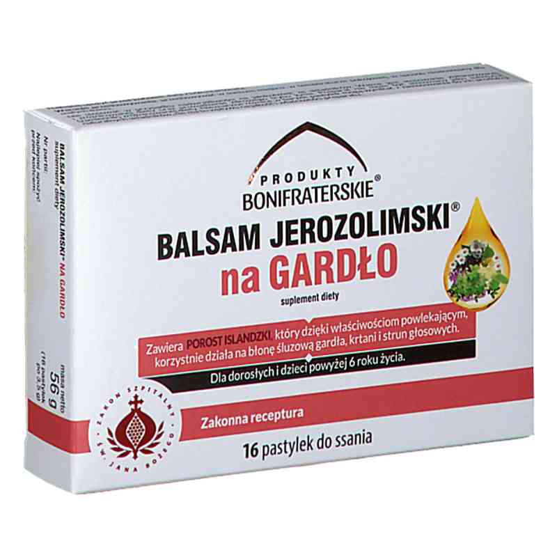 Balsam Jerozolimski na gardło Produkty Bonifraterskie 16  od EWA KROTOSZYN S.A. PZN 08302092