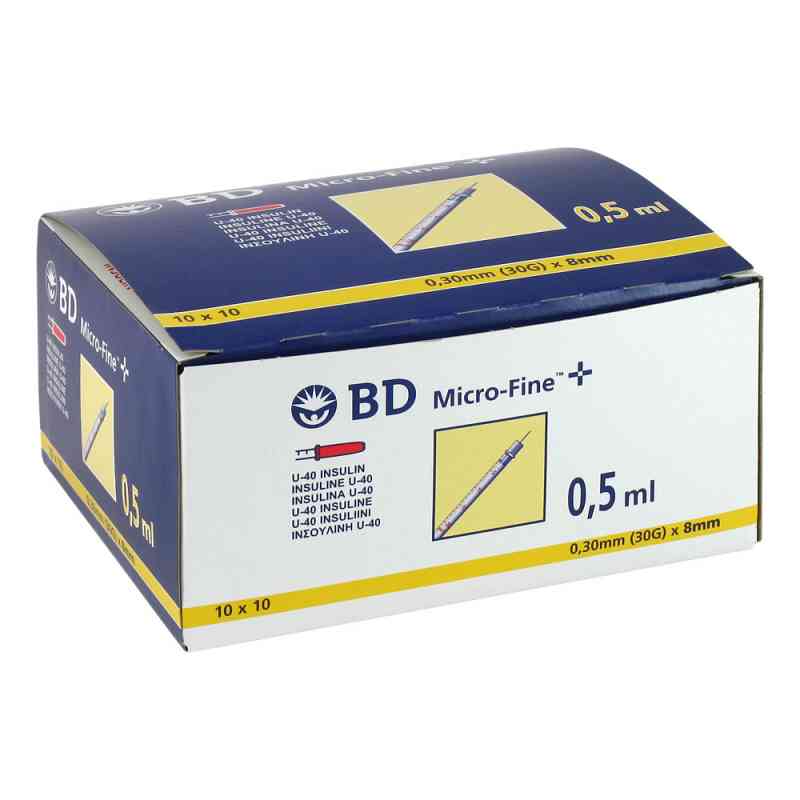 Bd Micro Fine+ U 40 Ins.spr. 8 mm 100X0.5 ml od Becton Dickinson GmbH PZN 07468060