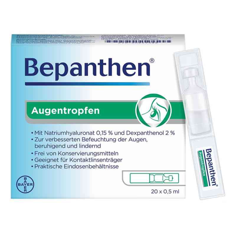 Bepanthen krople do oczu 20X0.5 ml od Bayer Vital GmbH PZN 00829388