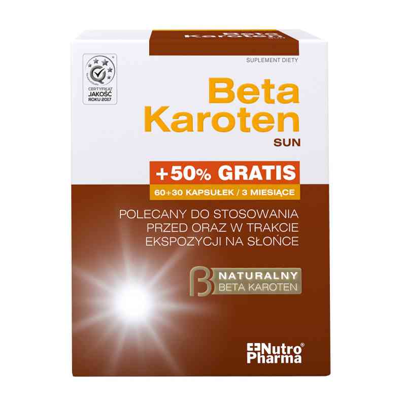 Beta Karoten Sun kapsułki 90 kaps. od HOLBEX SP. Z O.O. PZN 08300660