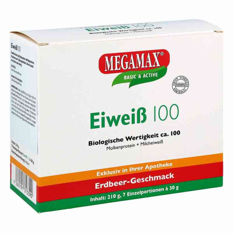 Białko 100 Megamax proszek o smaku truskawki 7X30 g od Megamax B.V. PZN 10133624
