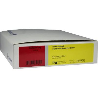 Biatain Ag Schaumverb.5x7cm nicht haftend 5 szt. od Coloplast GmbH PZN 06155666