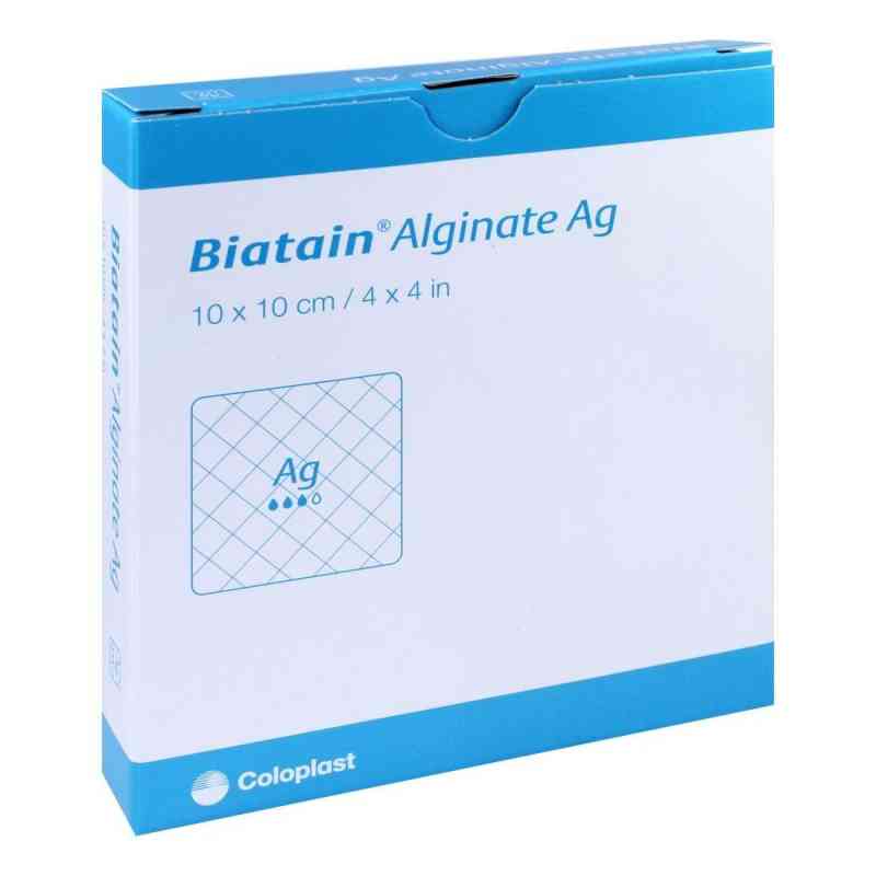 Biatain Alginate Ag Kompressen 10x10cm mit Silber 10 szt. od Coloplast GmbH PZN 01406833