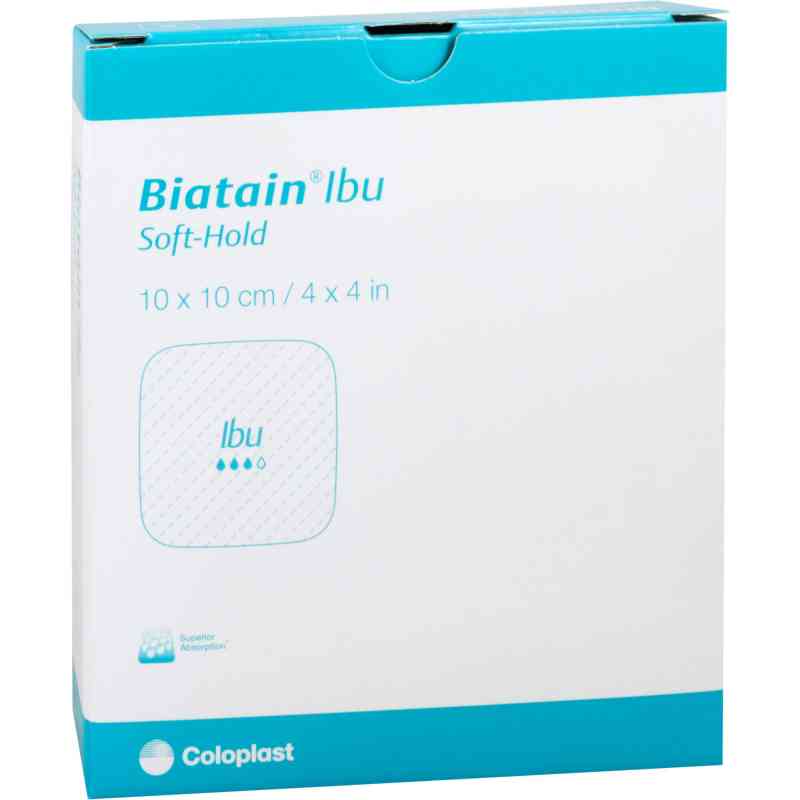 Biatain Ibu Schaumverband 10x10 cm sanft haftend 5 szt. od B2B Medical GmbH PZN 15198321