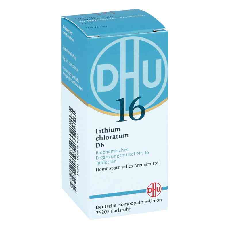Biochemie Dhu 16 Lithium chloratum D 6 tabletki 80 szt. od DHU-Arzneimittel GmbH & Co. KG PZN 00275139