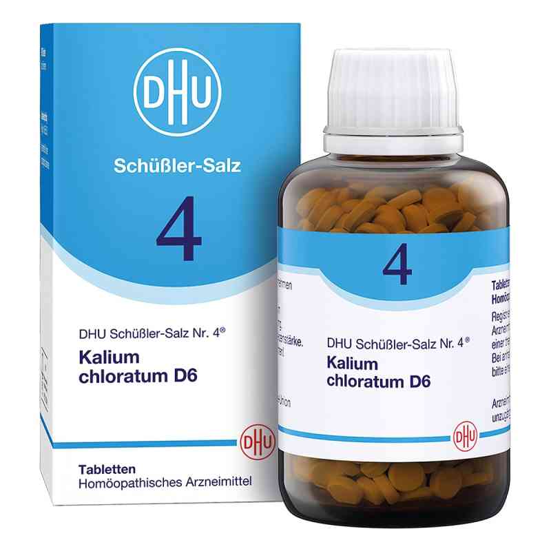 Biochemie Dhu 4 Kalium Chloratum D6  Tabletten 900 szt. od DHU-Arzneimittel GmbH & Co. KG PZN 18182579
