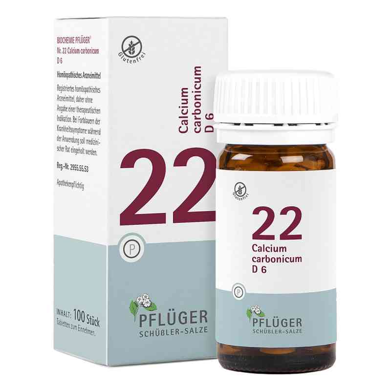 Biochemie Pflueger 22 Calcium carbonic.D 6 Tabl. 100 szt. od Homöopathisches Laboratorium Ale PZN 06322816