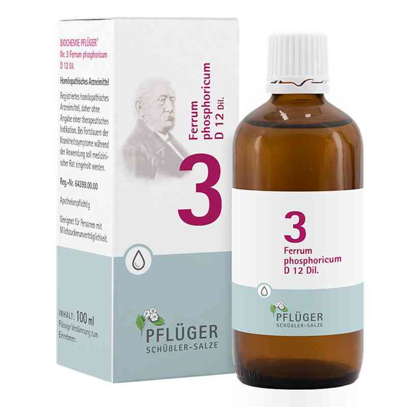 Biochemie Pflüger 3 Ferrum phosphoricum D12 krople 100 ml od Homöopathisches Laboratorium Alexander Pflüger Gmb PZN 06324086