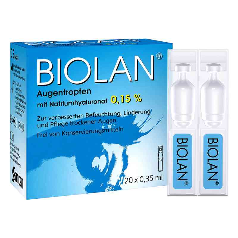 Biolan krople do oczu pipeta zawierająca pojedynczą dawkę 20X0.35 ml od Santen GmbH PZN 01829864