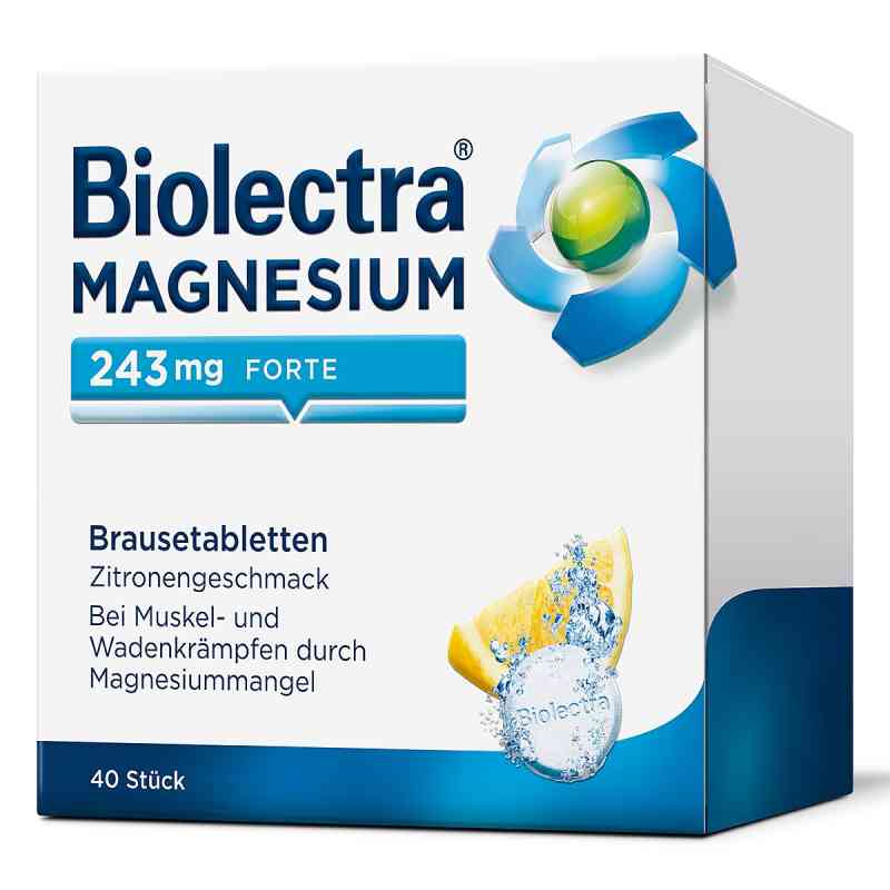 Biolectra Magnesium 243 mg forte tabletki musujące smak cytryna 40 szt. od HERMES Arzneimittel GmbH PZN 06716366