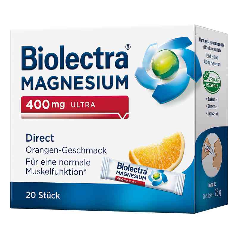 Biolectra Magnesium 400 mg ultra Direct Orange granulat 20 szt. od HERMES Arzneimittel GmbH PZN 10252174