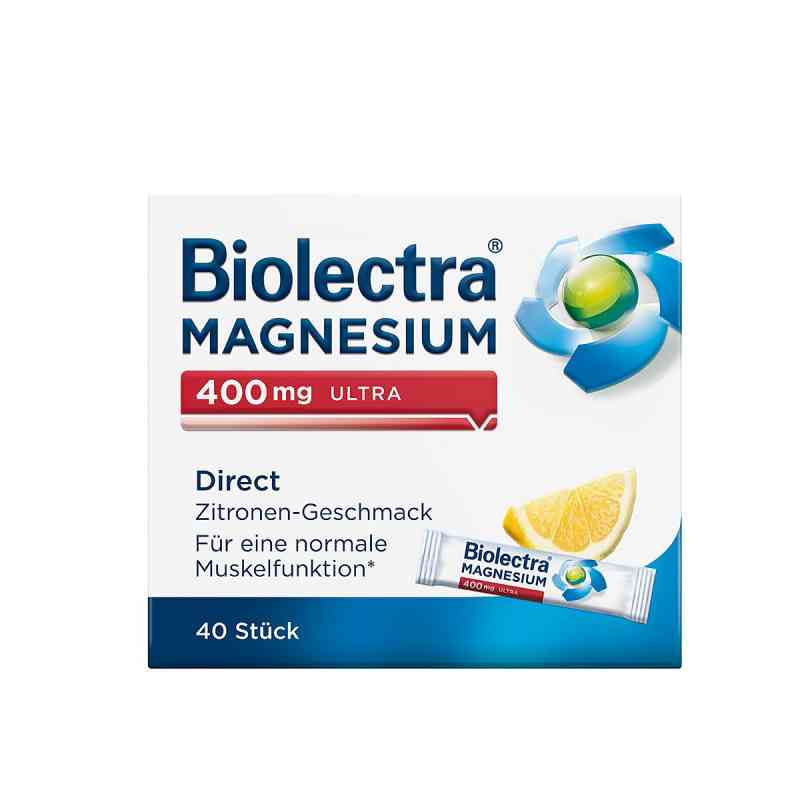 Biolectra Magnesium 400mg ultra Direct granulki smak cytryna 40 szt. od HERMES Arzneimittel GmbH PZN 10252168