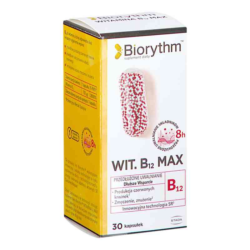 Biorythm Witamina B12 Max kapsułki 30  od MASTER PHARM S.A. PZN 08304113