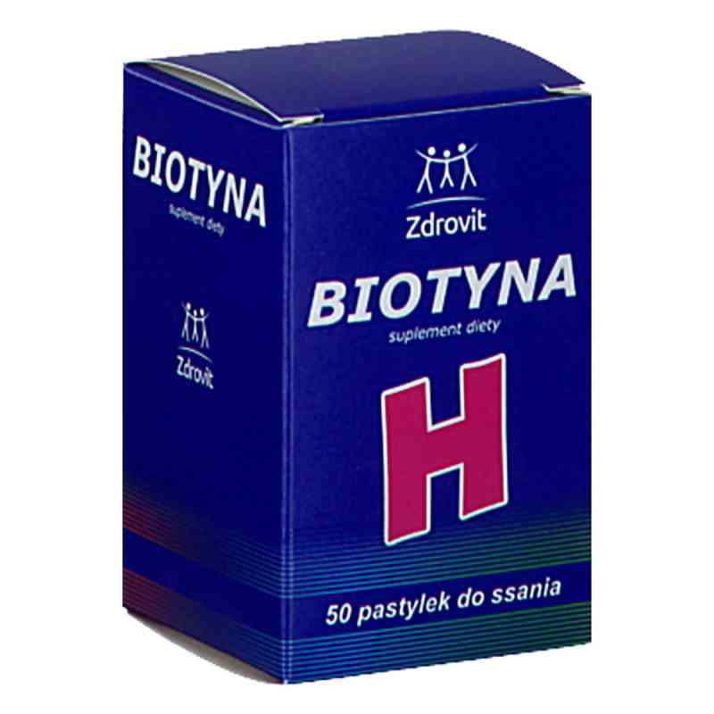Biotyna Zdrovit smak ananasowy pastylki do ssania 50  od NATUR PRODUKT PHARMA SP. Z O.O. PZN 08304755