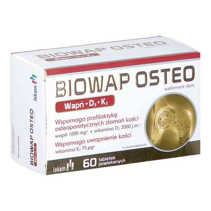 Biowap Osteo D3 i K2 tabletki 60  od PRZEDSIĘBIORSTWO FARMACEUTYCZNE LEK-AM SP. Z O.O. PZN 08302115