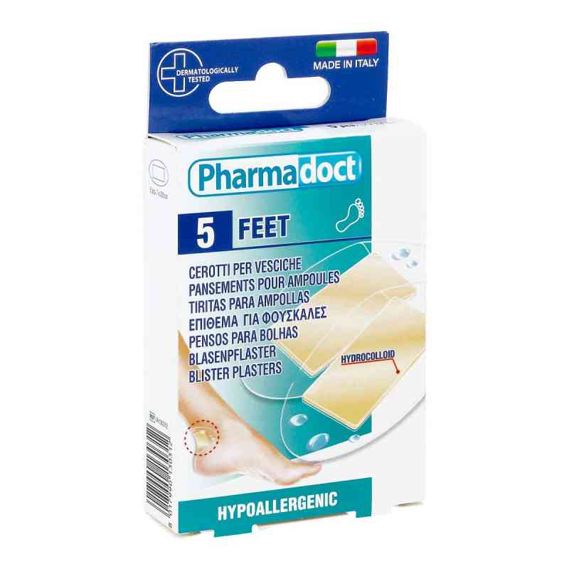 Blasenpflaster 7x3,8cm Hydrocolloid 5 szt. od Axisis GmbH PZN 07566207