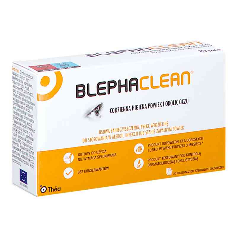 Blephaclean Chusteczki d/higieny powiek 20 szt. od LABORATOIRES THEA PZN 08301827