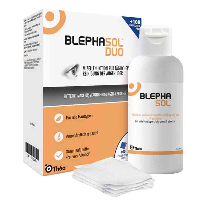 Blephasol Duo Zestaw płyn do powiek + waciki  1 op. od Thea Pharma GmbH PZN 10134948