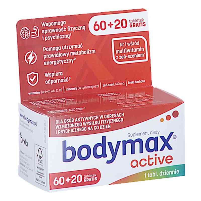 BODYMAX Active 60+20 tabl. GRATIS 80  od ORKLA CARE A/S PZN 08303013