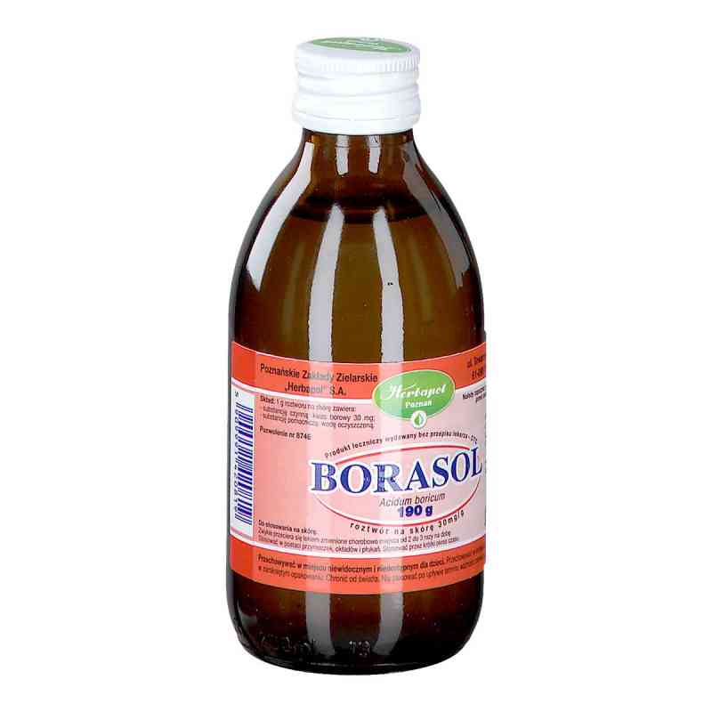 Borasol roztwór na skórę 190 g od PRZEDSIĘBIORSTWO FARMACEUTYCZNE PROLAB SP. Z O.O. PZN 08301703