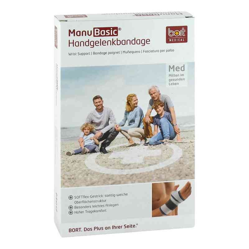 Bort Manubasic Bandage links large schwarz 1 szt. od Bort GmbH PZN 02760028
