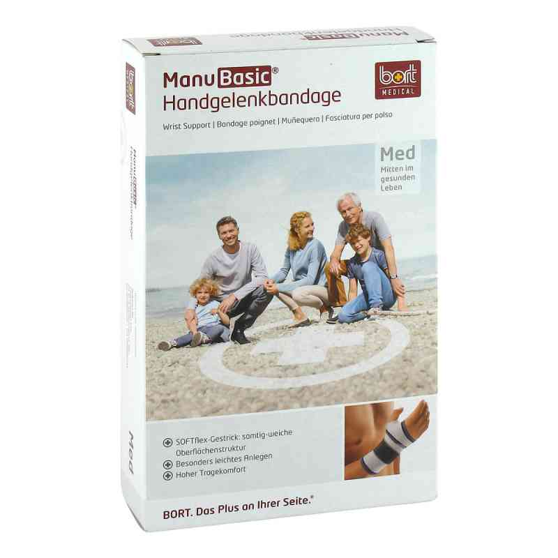 Bort Manubasic Bandage rechts medium silber 1 szt. od Bort GmbH PZN 07670063