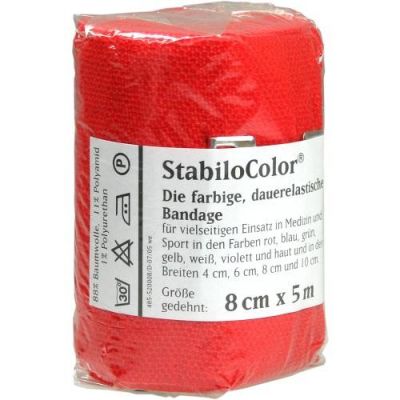 Bort Stabilocolor Binde 8cm rot 1 szt. od Bort GmbH PZN 08831019