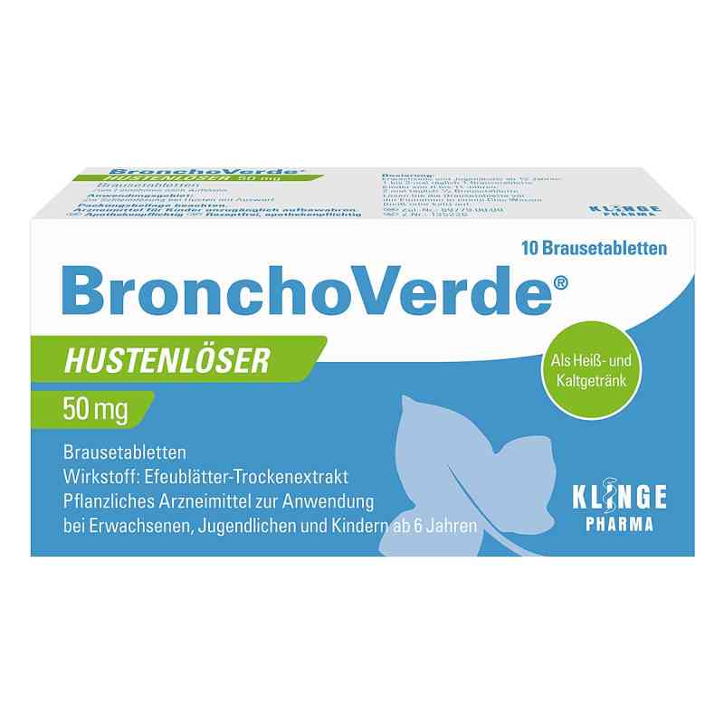 Bronchoverde Hustenloeser 50 mg Brausetabletten 10 szt. od Klinge Pharma GmbH PZN 09542932