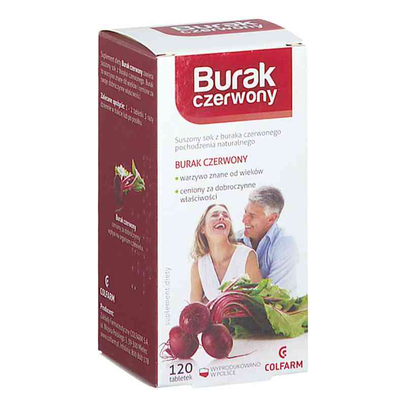 Burak czerwony tabletki Colfarm 120  od ZAKŁADY FARM. COLFARM PZN 08304678