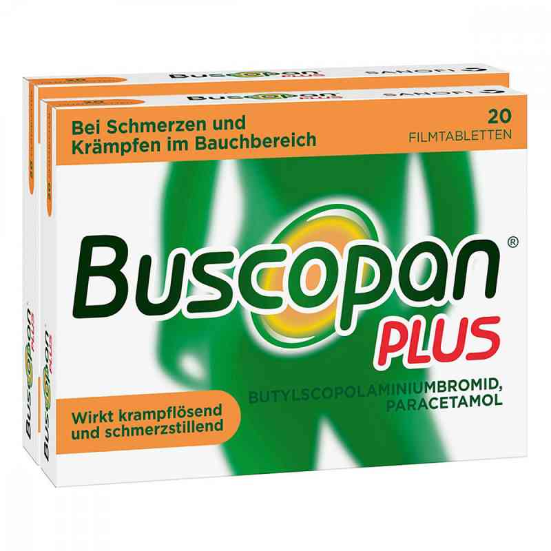Buscopan PLUS tabletki powlekane, opakowanie podwójne 2x20 szt. od A. Nattermann & Cie GmbH PZN 08100938
